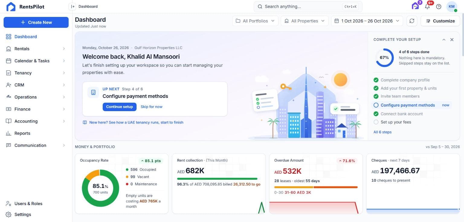 RentsPilot dashboard